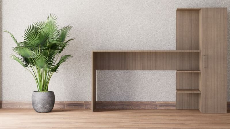 Render 3D: Consola con torre alta