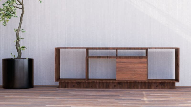 Render 3D: Rack de TV horizontal